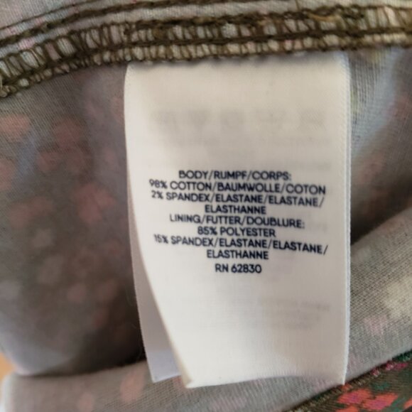 22W Lands' End Skort - Floral Print Chino Cotton Skirt-Skort Knee-Length - Picture 8 of 8